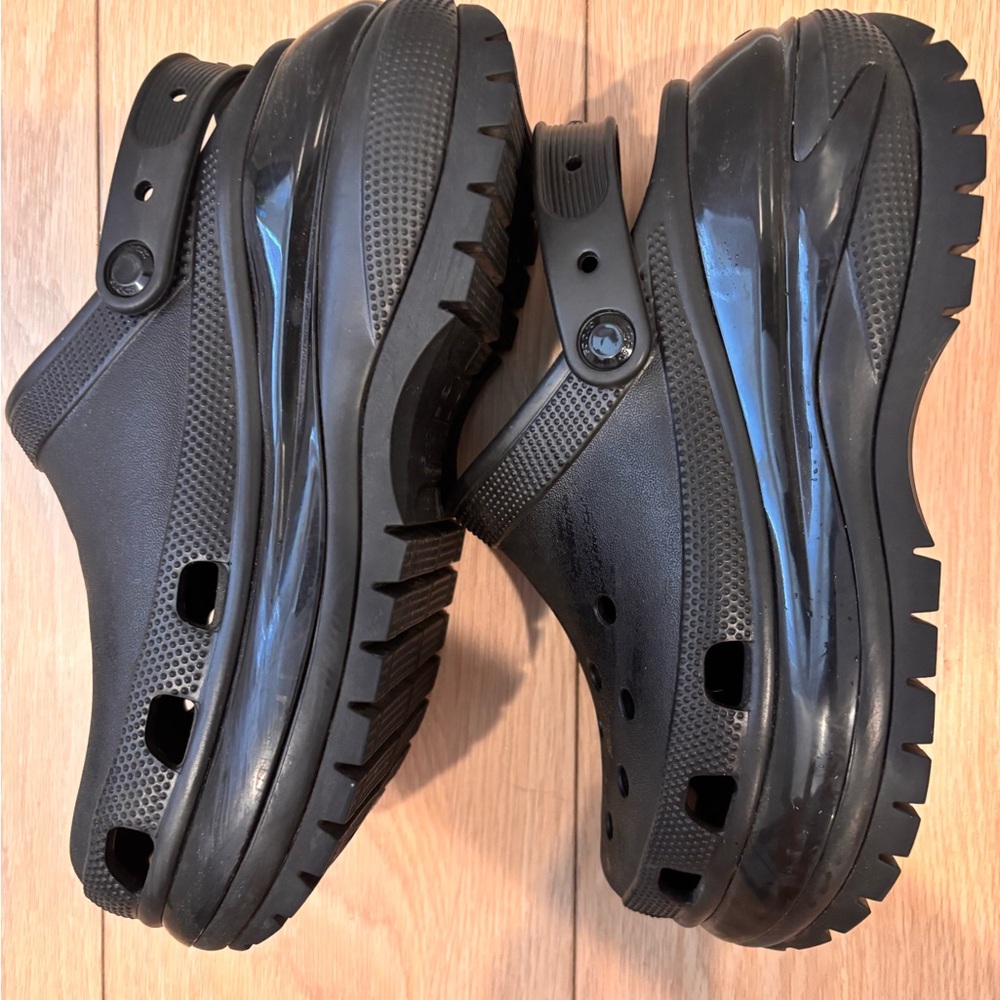Crocs Unisex Mega Crush Clog Platform Black Sandal Men’s 7/Women’s 9 - Picture 7 of 11